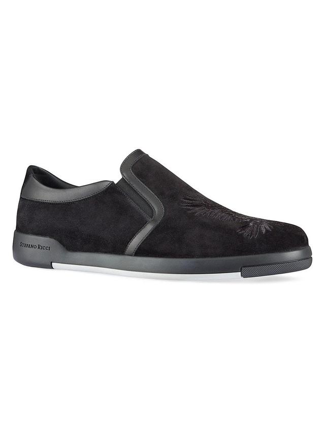 Mens Suede Calfskin Slip-On Shoes Product Image