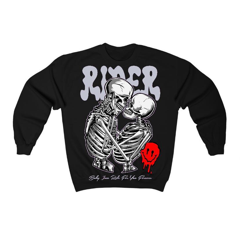 Black Cement 3s Flontae Sweatshirt Rider Graphic Product Image