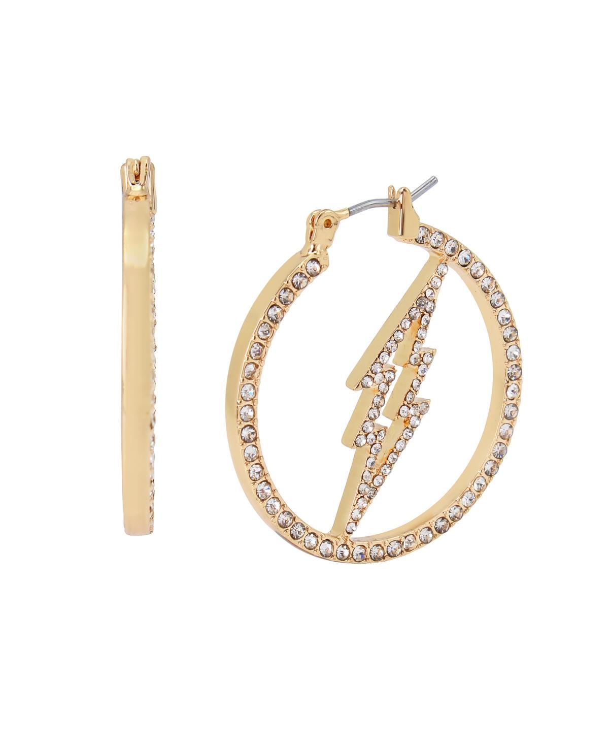 Steve Madden Womens Pave Hoop Earrings Product Image