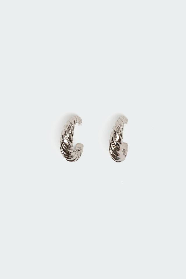 Twist Hoop Stud Earrings Product Image