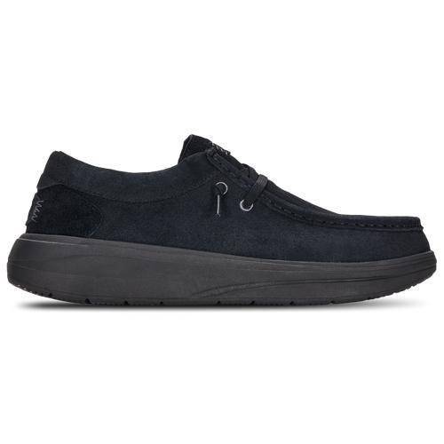 HEYDUDE Mens HEYDUDE Wally X Suede XL - Mens Basketball Shoes Black/Black Product Image