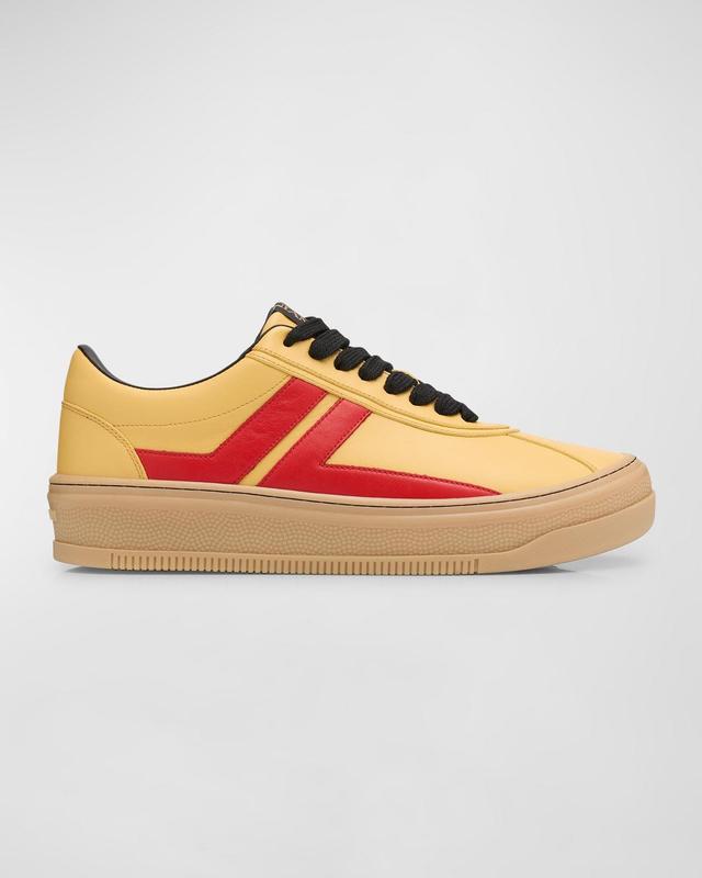 x Future Mens Lanvin Cash Leather Low-Top Sneakers Product Image