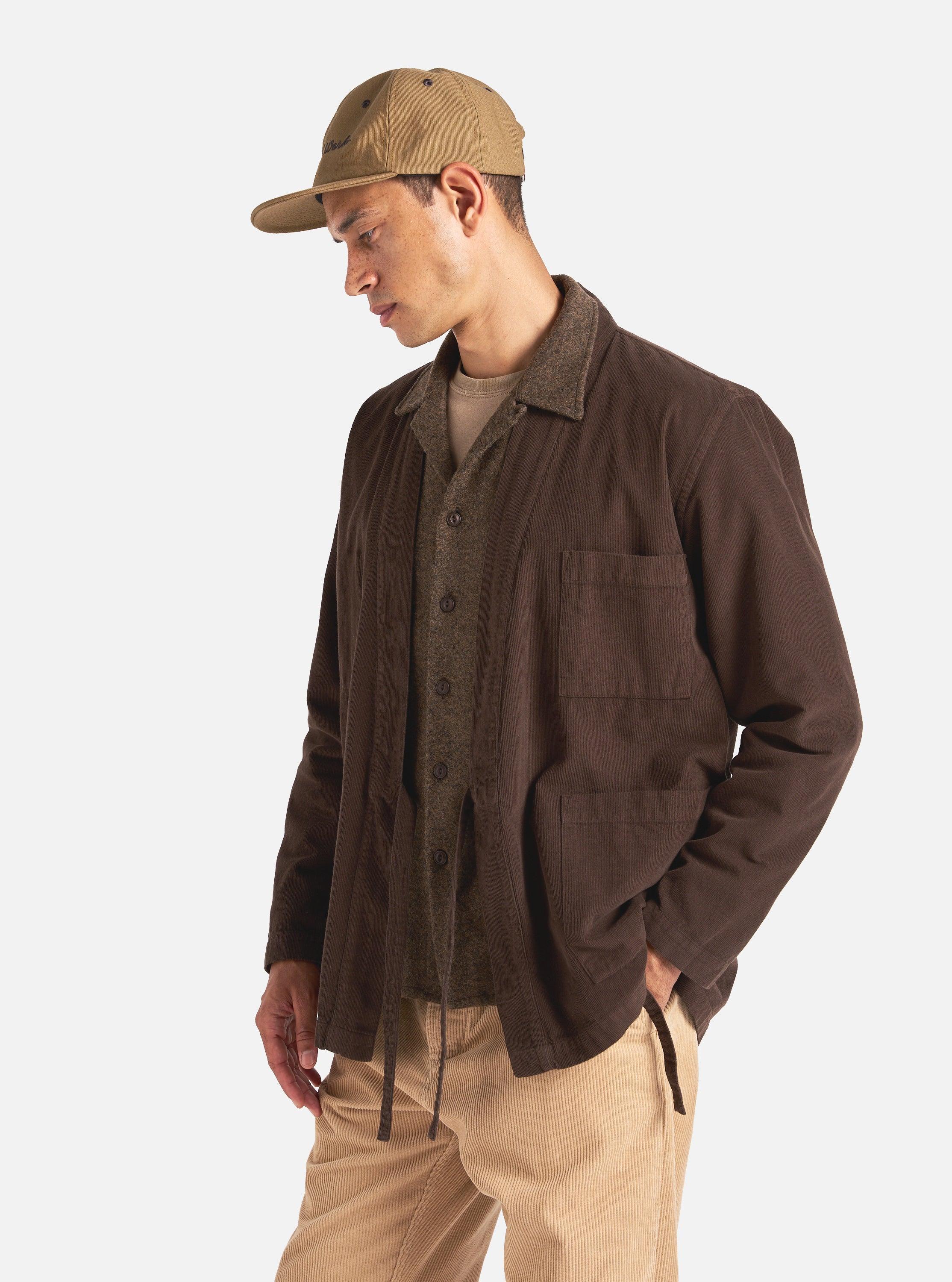 Universal Works Kyoto Work Jacket in Brown Fine Cord Product Image