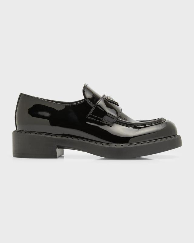 Chocolate Patent Calfskin Loafers Product Image