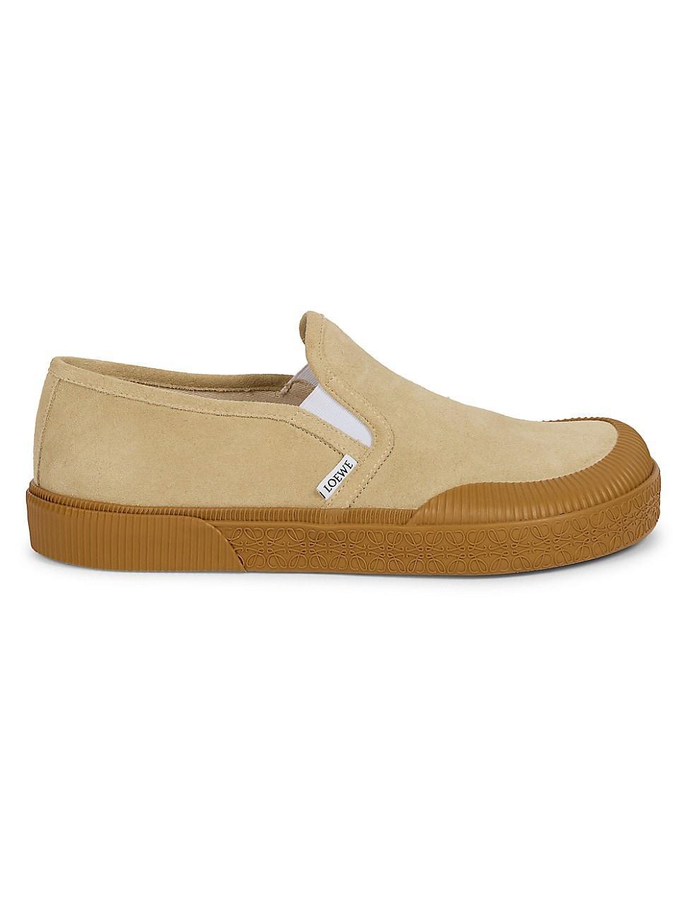 Mens LOEWE x Paulas Ibiza Terra Vulca Suede Slip-On Sneakers Product Image