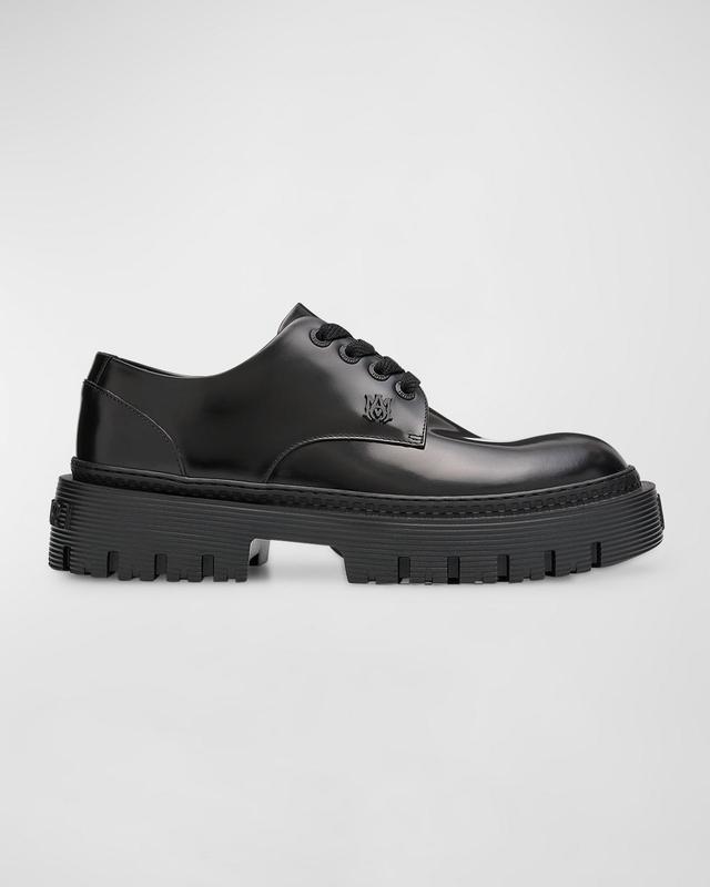 Mens Lug-Sole Leather Derby Shoes Product Image