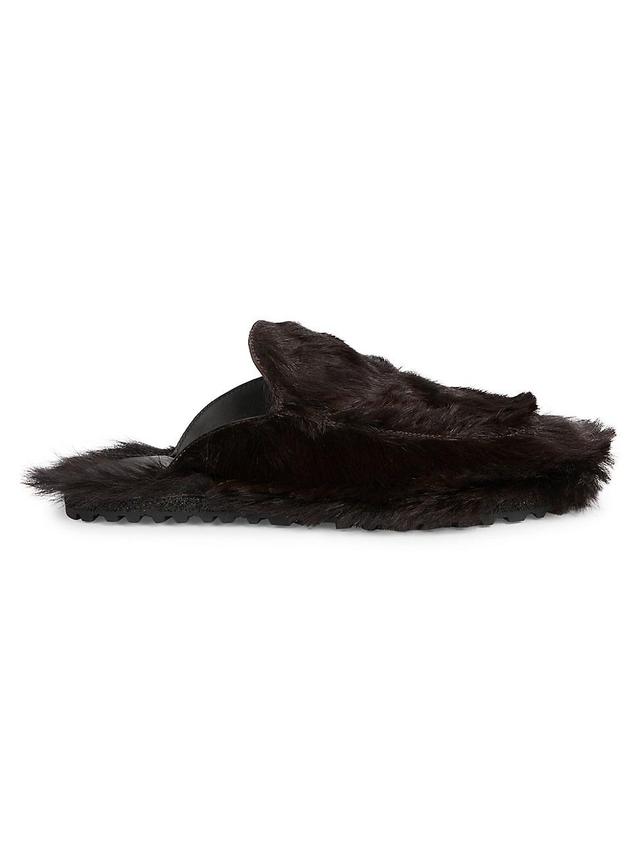 Mens Dyed Calf Hair Mules Product Image