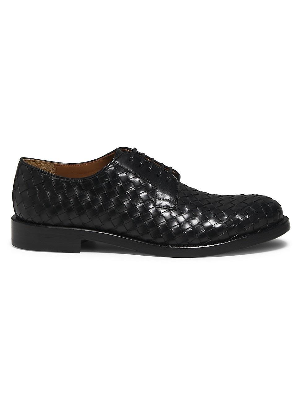 Mens Woven Leather Derbys Product Image