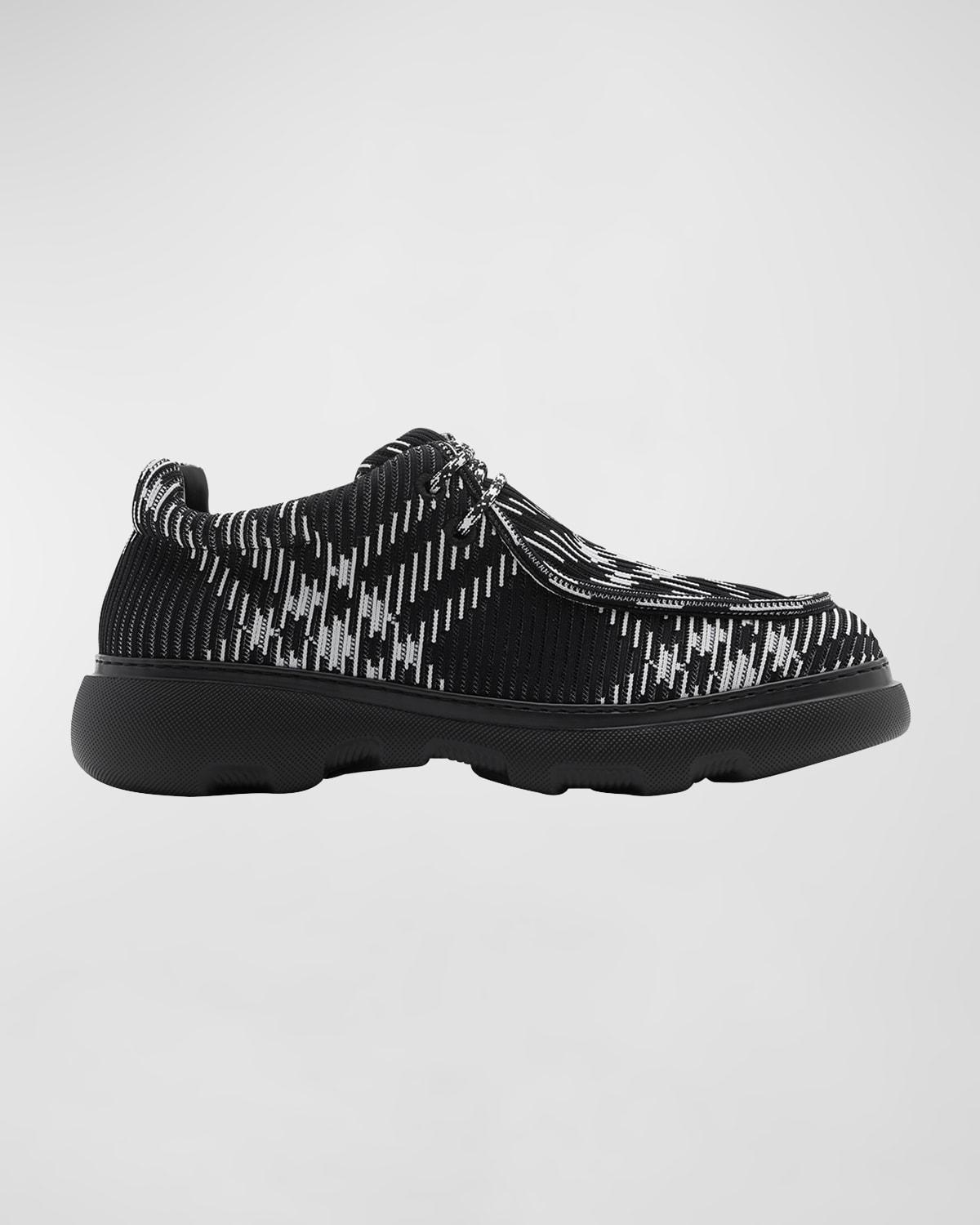 Mens Check Woven Creeper Shoes Product Image