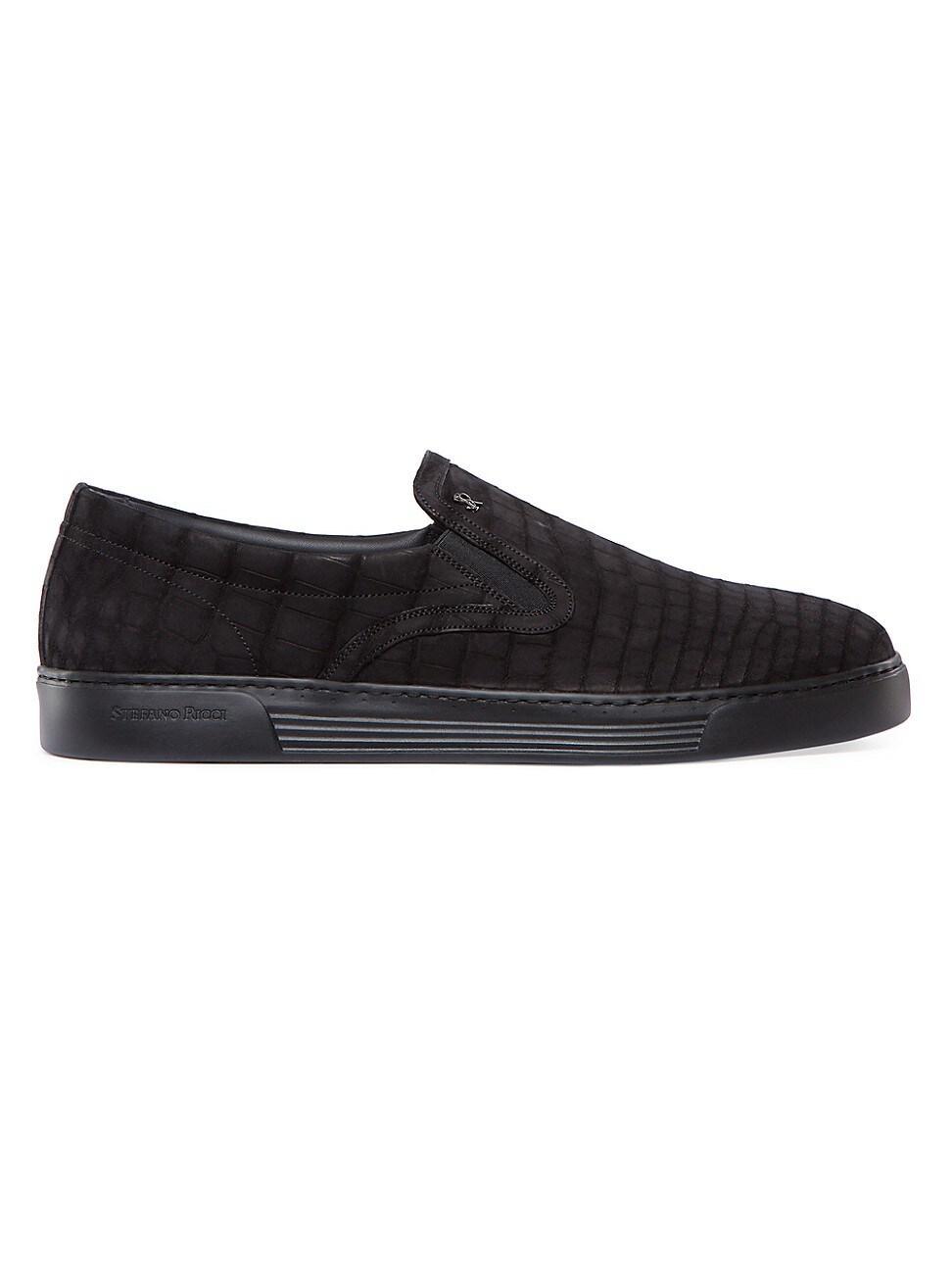 Mens Nubuck Crocodile Leather Slip-on Product Image