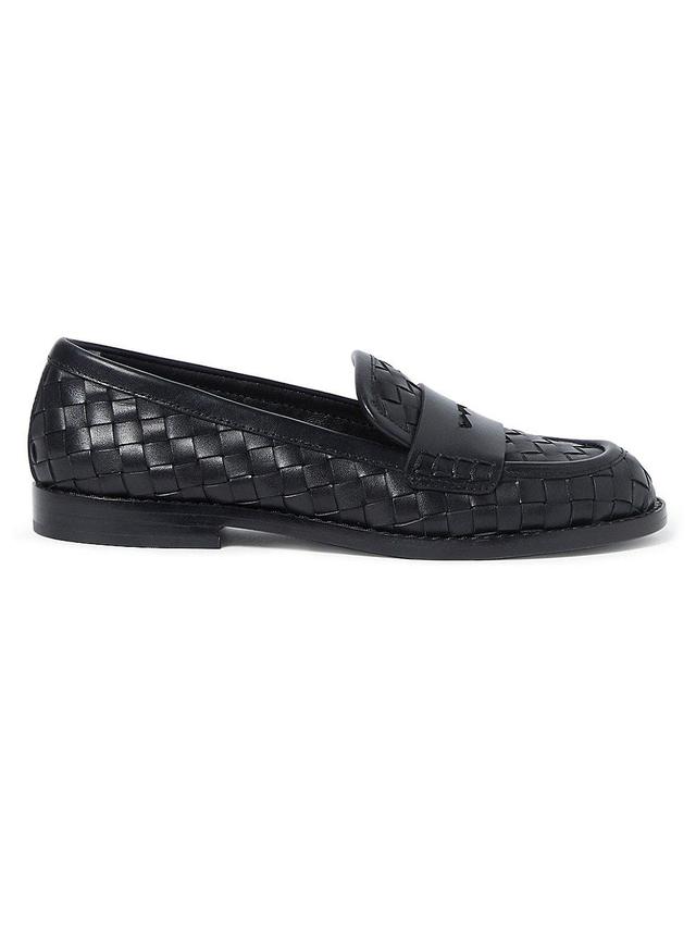 Womens Rachel Woven Leather Loafers Product Image