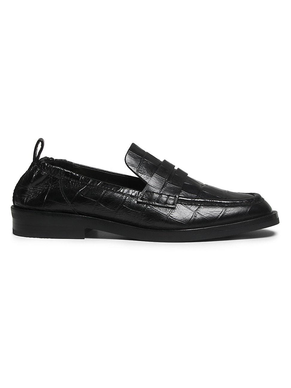 Womens Alexa Embossed Leather Loafers product image