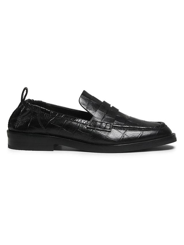 Womens Alexa Embossed Leather Loafers Product Image