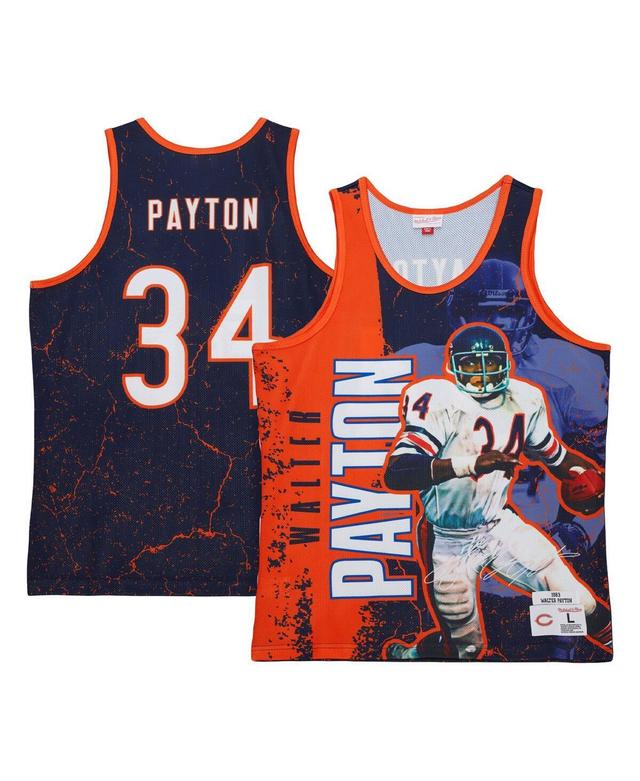 Mens Mitchell & Ness Walter Payton Navy Chicago Bears 1983 Player Burst Tank Top - Navy Product Image