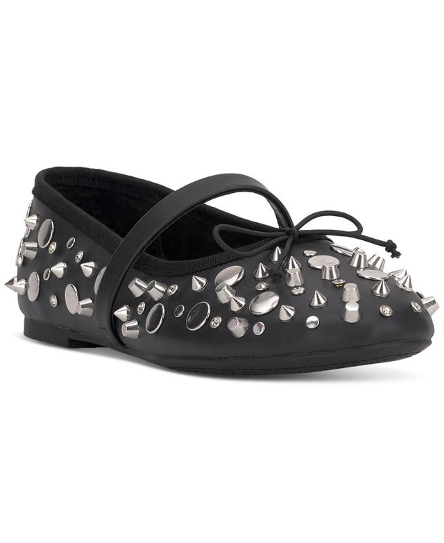 Jessica Simpson Womens Azalina Studded Mary-Jane Ballet Flats Product Image