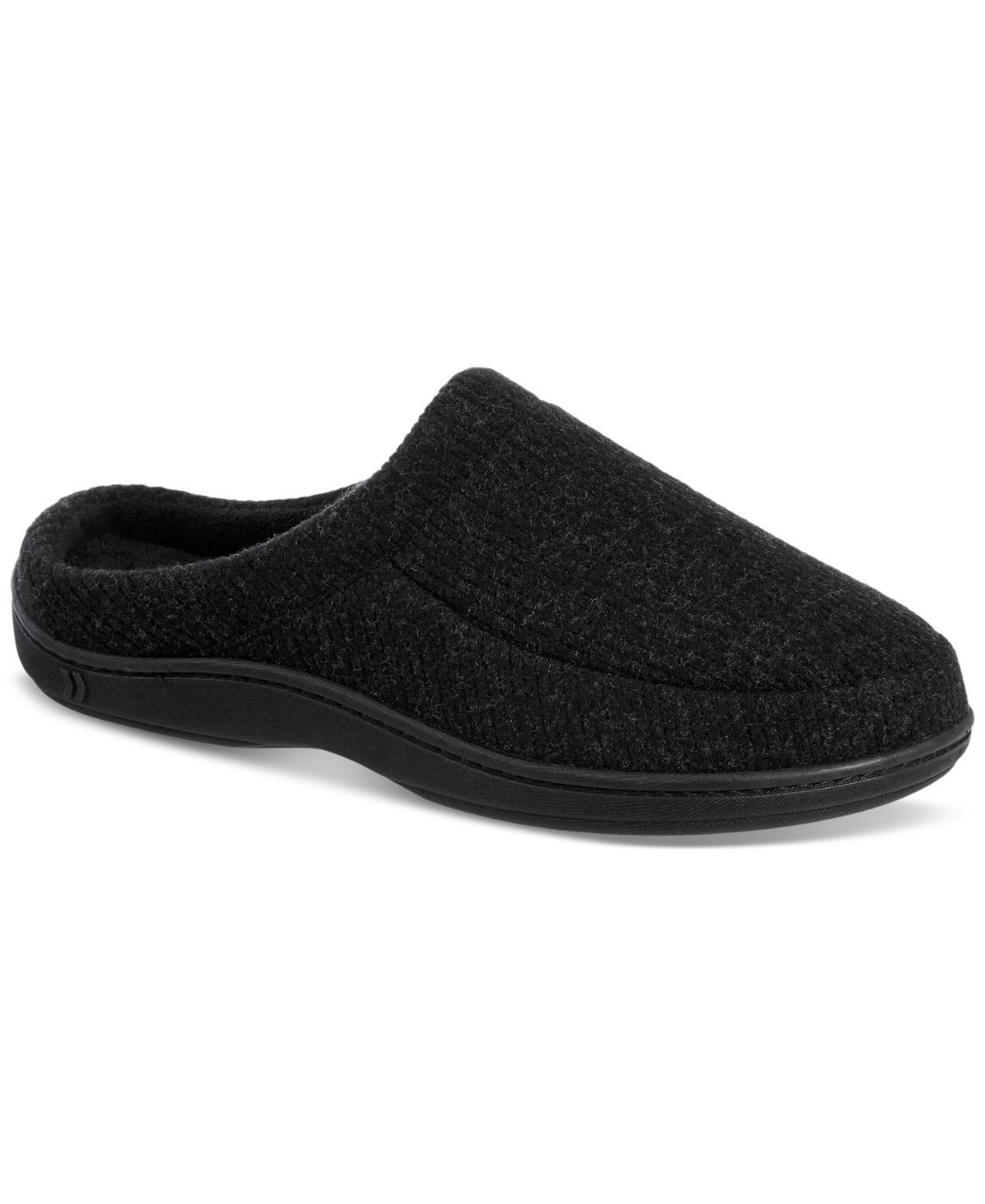 Isotoner Mens Heathered Cord Knit Jermaine Clog Slipper with Micro Terry Lining Product Image