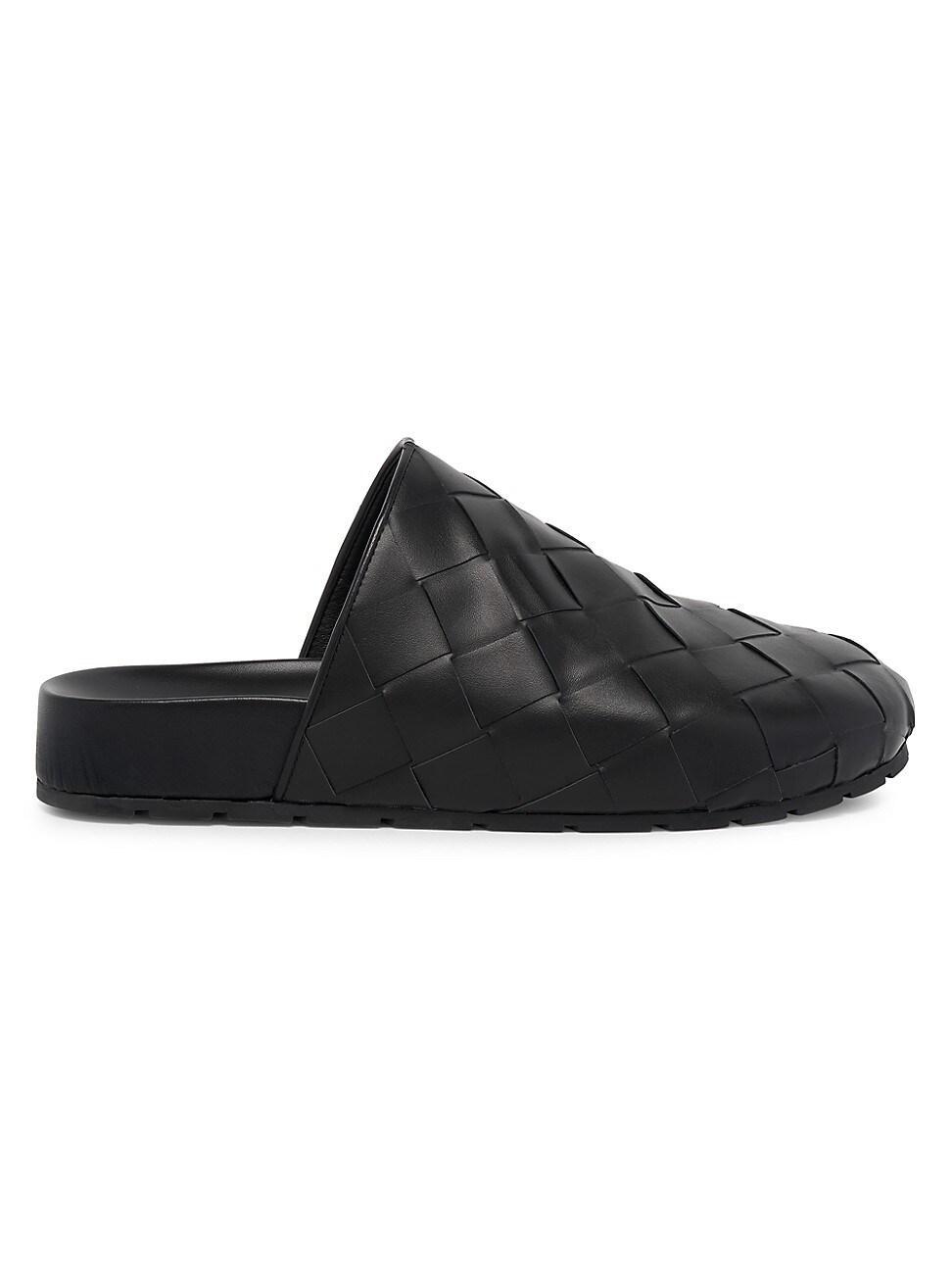 Mens Reggie Woven Leather Mule Clogs Product Image