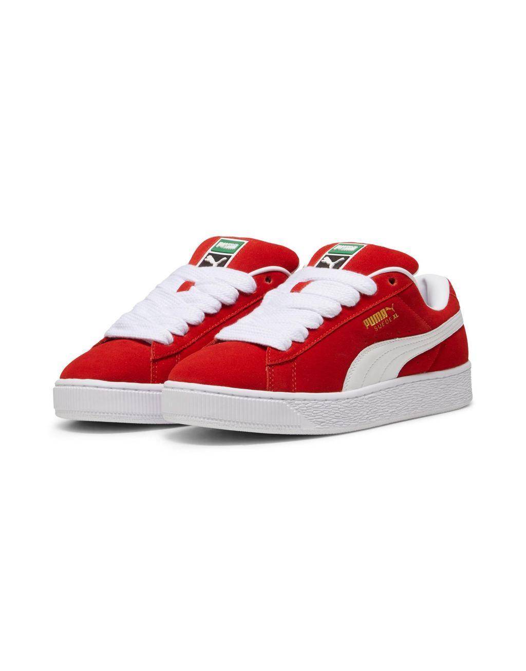 PUMA Suede XL sneakers in red and white Product Image