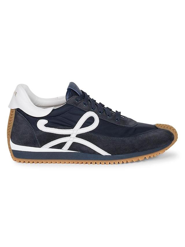 Mens Nylon and Suede Flow Runner Sneakers Product Image