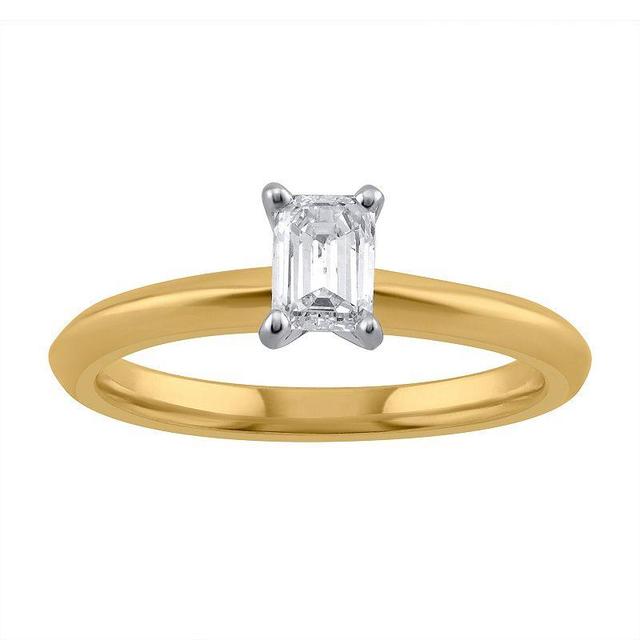 Arctic Clear 1/2 Carat T.W. Lab-Grown Diamond Solitaire Engagement Ring, Womens 14k Gold Product Image