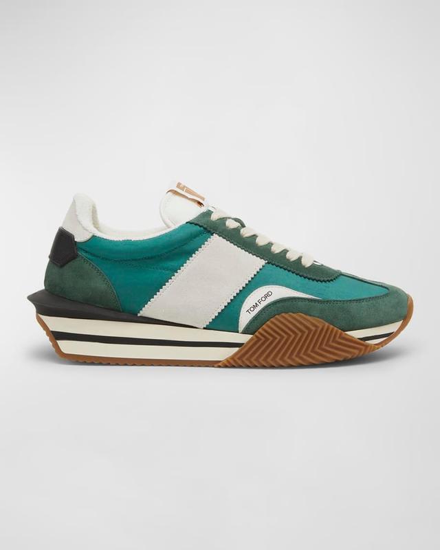 Men's James Fabric and Suede Low-Top Sneakers Product Image