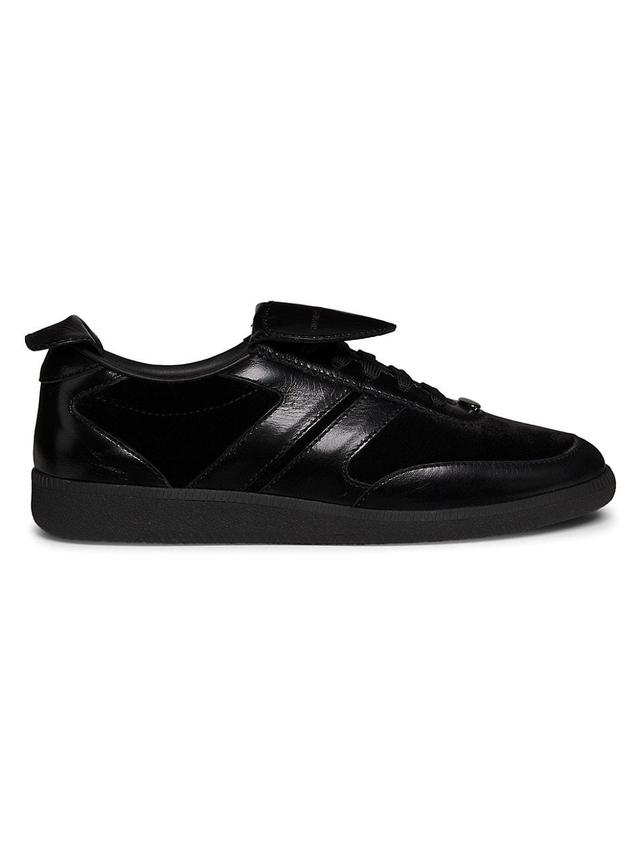 Mens Velvet & Leather Foldover Tongue Sneakers Product Image