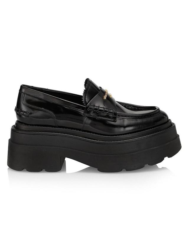 Womens Carter Leather Platform Loafers Product Image