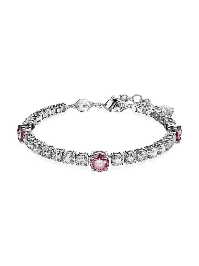 Swarovski Matrix Round Cut Tennis Bracelet in Rhodium Plated Product Image