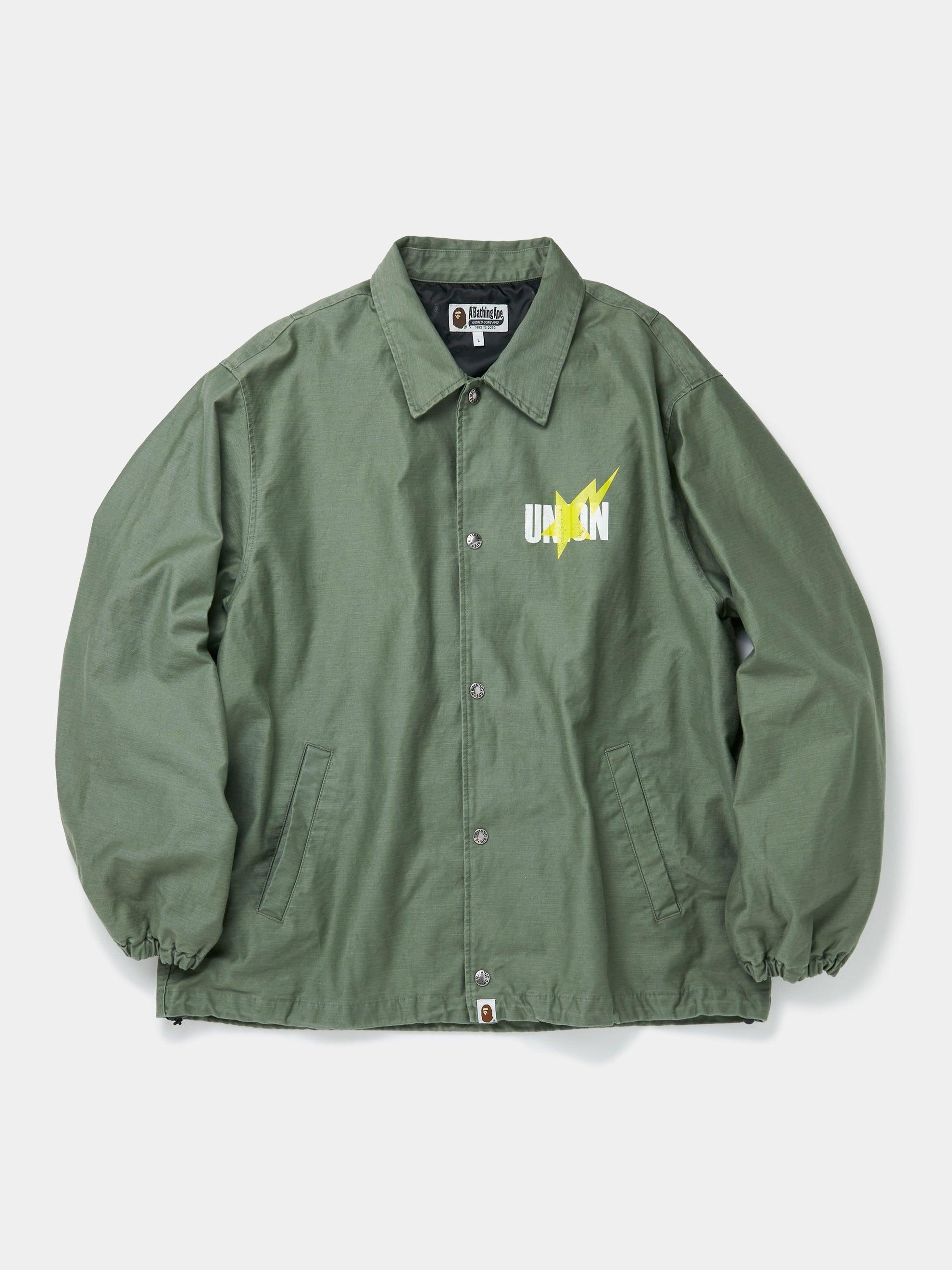 BAPE x UNION Coaches Jacket (Olive Drab) Product Image