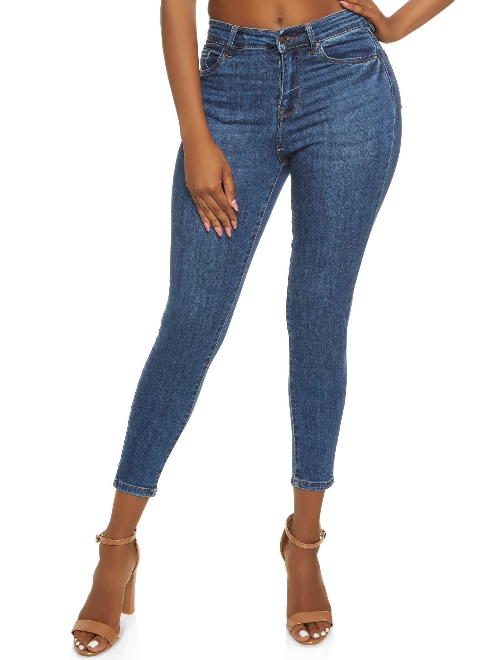 Womens WAX High Rise Solid Cropped Skinny Jeans Product Image