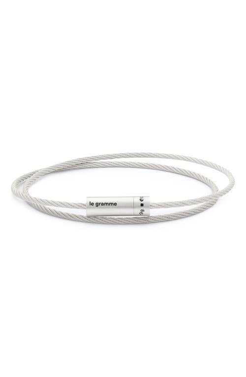 le gramme Mens Brushed Sterling Silver Double Cable Bracelet Product Image