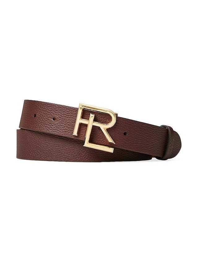 Mens Stacked Logo Leather Belt Product Image