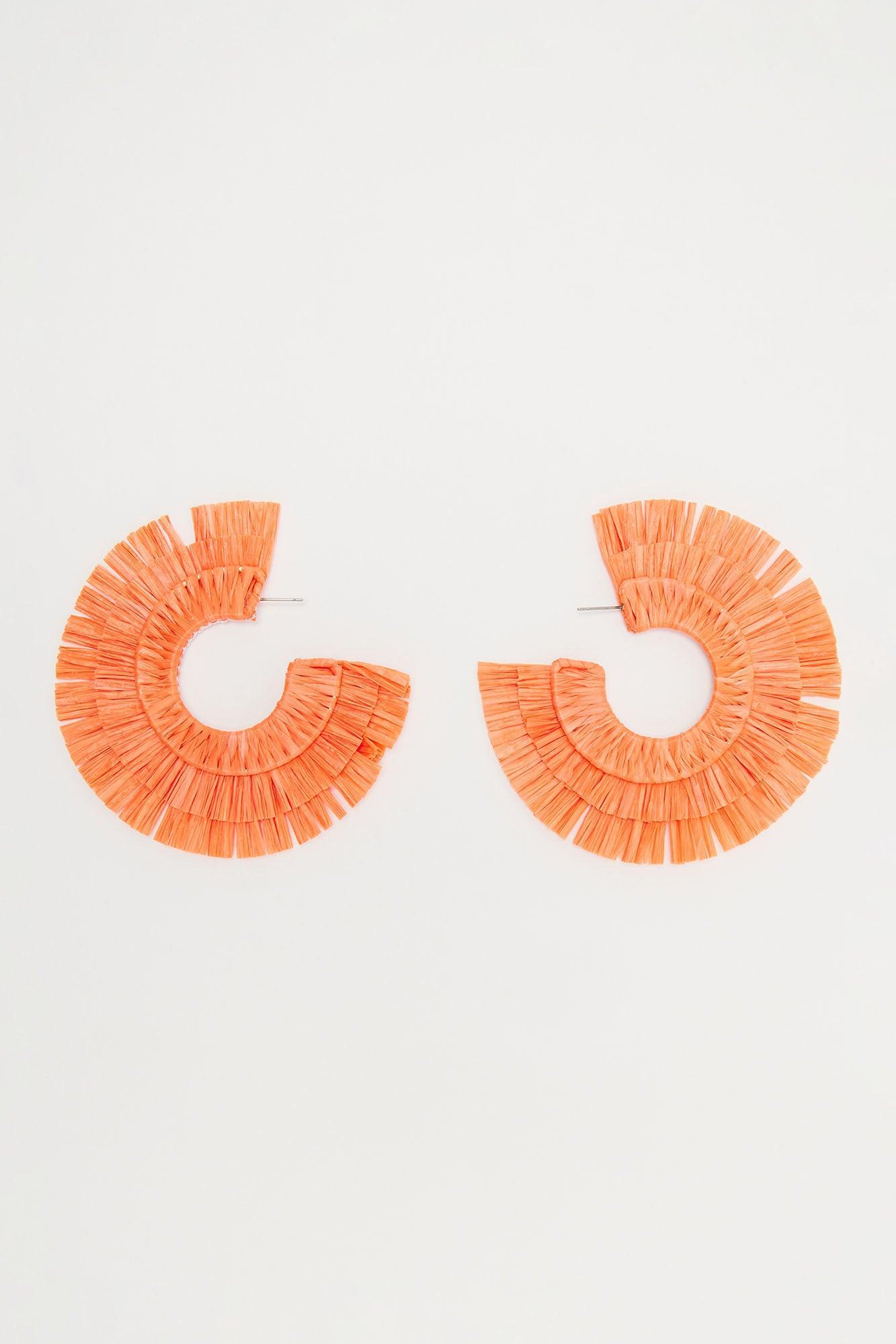 Basking In The Rays Hoop Earrings - Orange Product Image