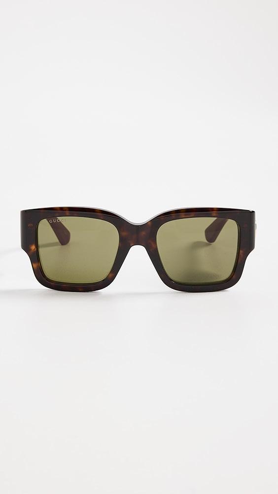 Gucci Oblique Square Sunglasses | Shopbop Product Image