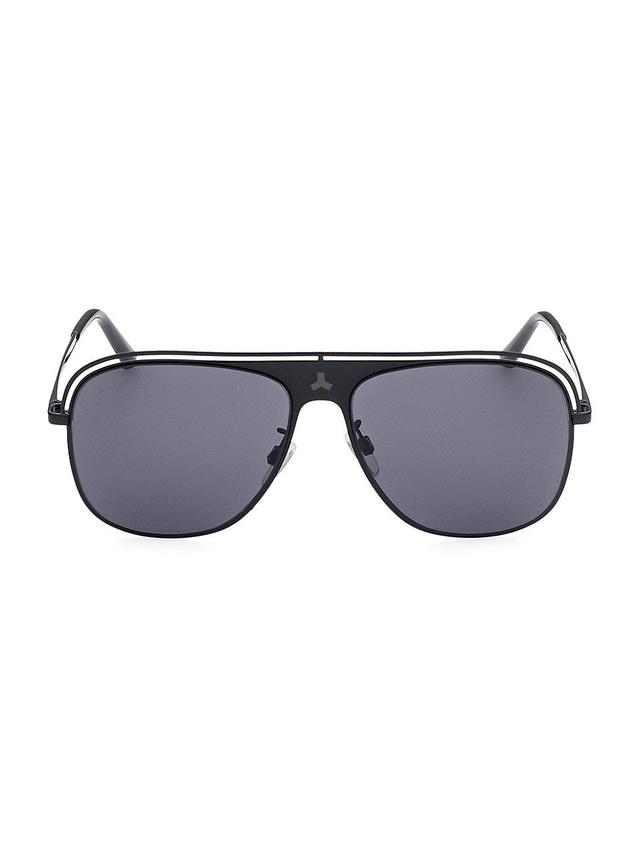 Mens 58MM Metal Navigator Sunglasses Product Image