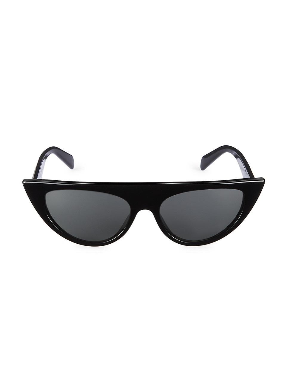 Womens 56MM Flat-Top Geometric Sunglasses Product Image