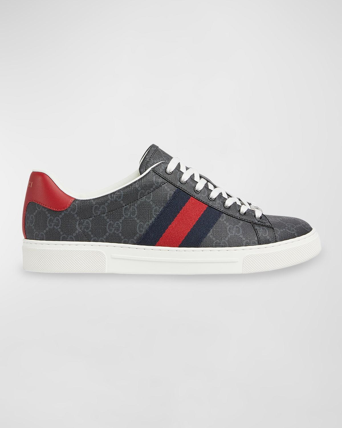 Mens Ace GG Canvas Low-Top Sneakers Product Image