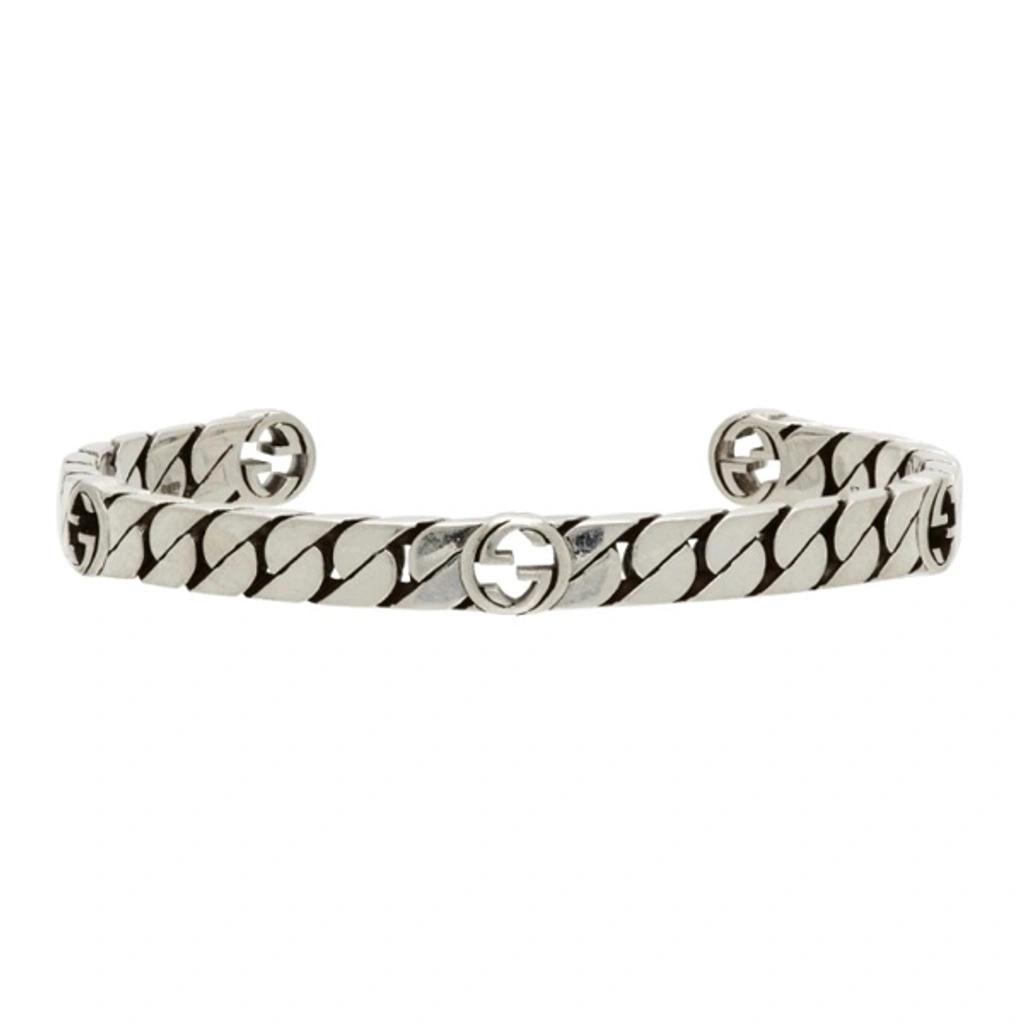 Interlocking-g 6mm Cuff Bracelet In Silver Product Image