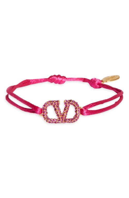 Vlogo Signature Crystal Cord Bracelet In Purple Product Image