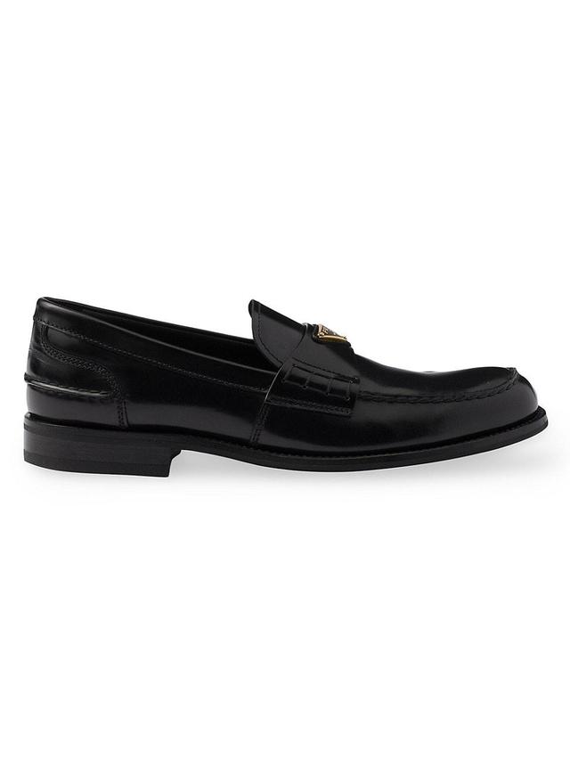 Mens Brushed Leather Loafers Product Image