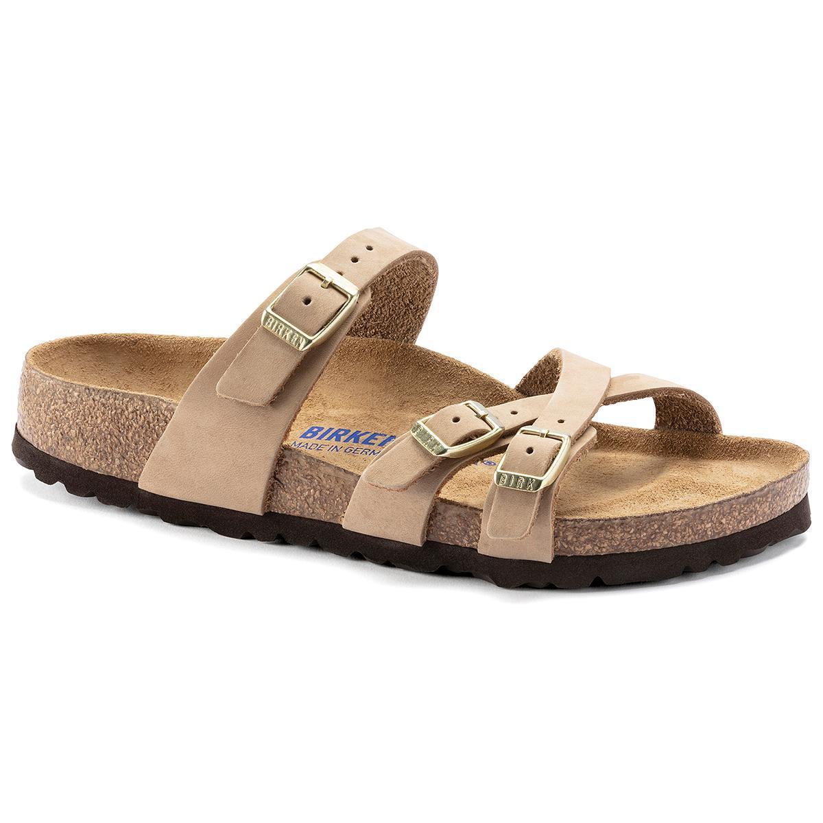 Birkenstock Womens Franca Suede Nubuck Sandals Product Image