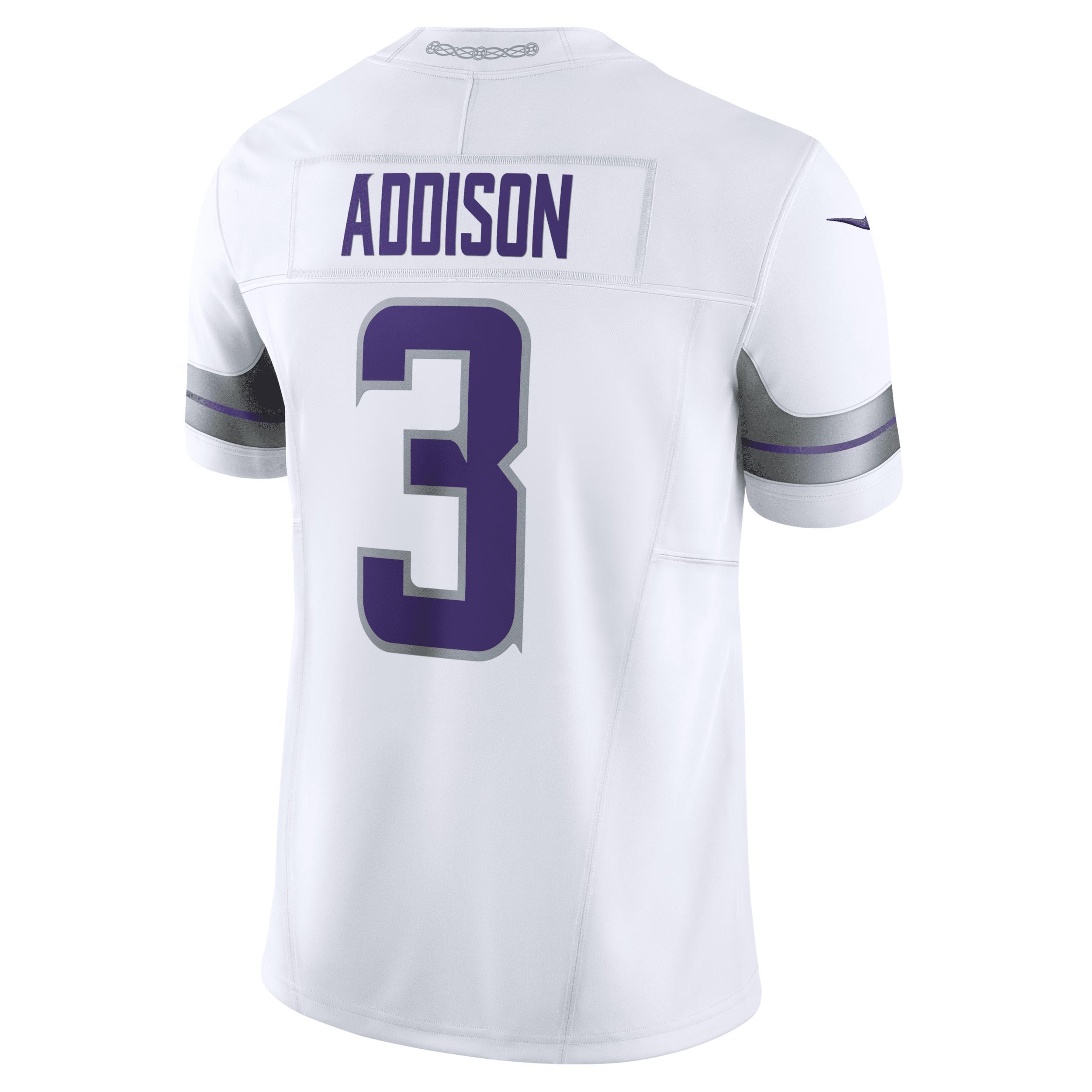 Nike Jordan Mens Addison White Minnesota Vikings Alternate Vapor F.u.s.e. Limited Jersey - White Product Image