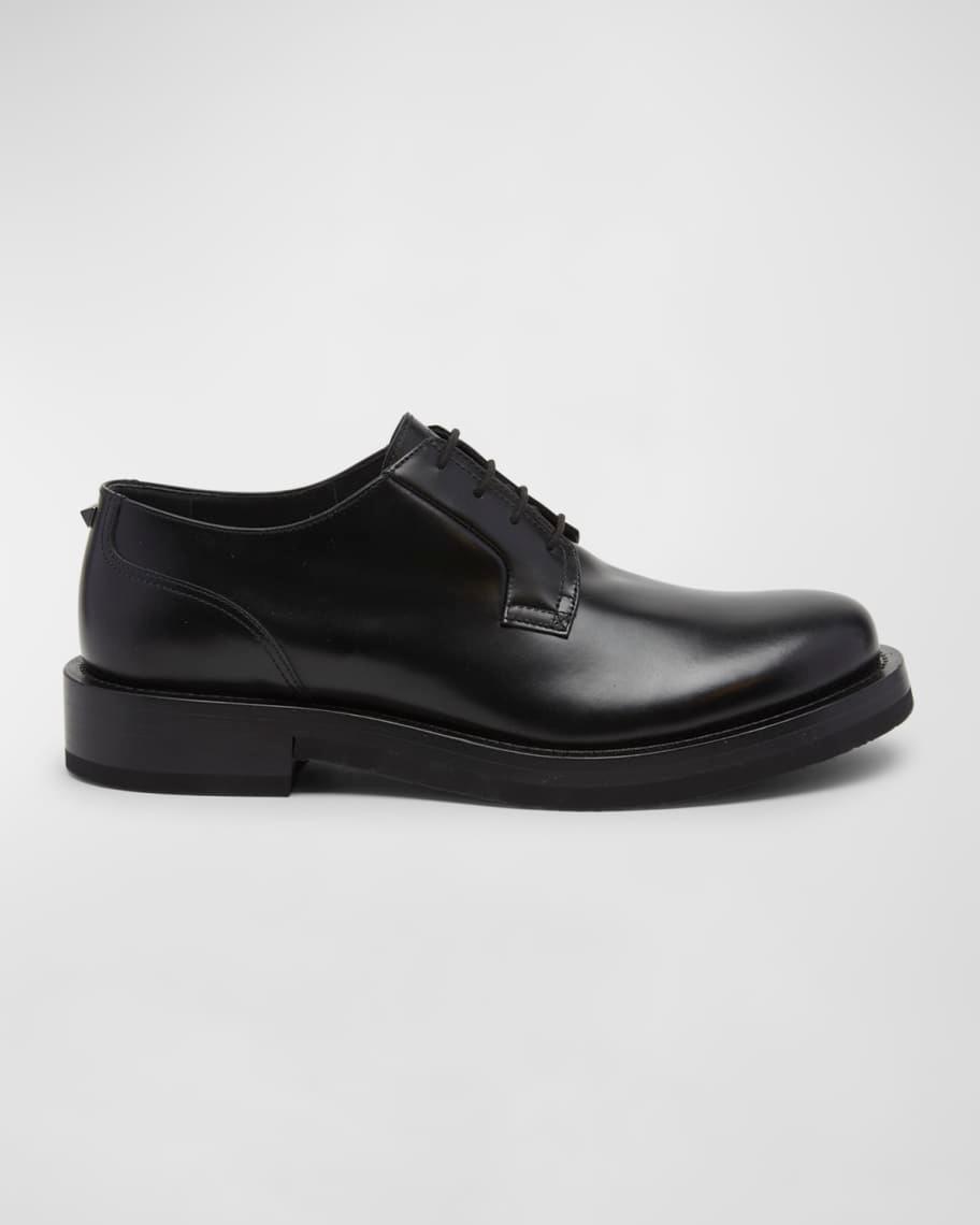 Men's Single Stud Leather Derby Shoes Product Image