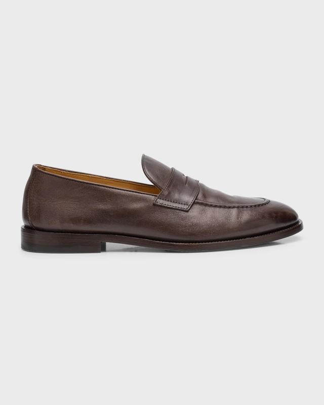 Mens Medusa Leather Loafers Product Image