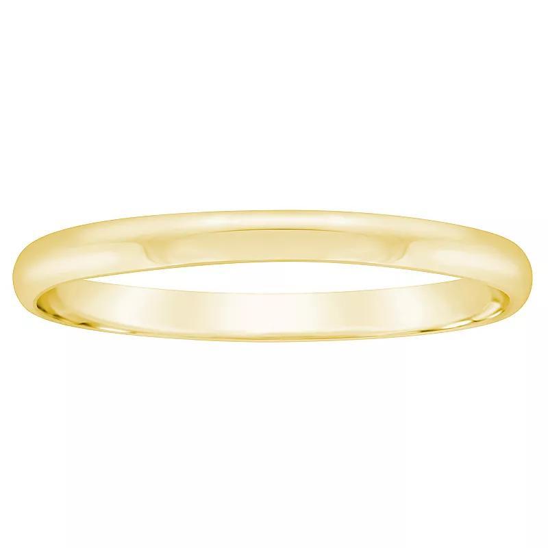 Alyson Layne Mens 2 mm Half Round Wedding Band 14k Gold Product Image