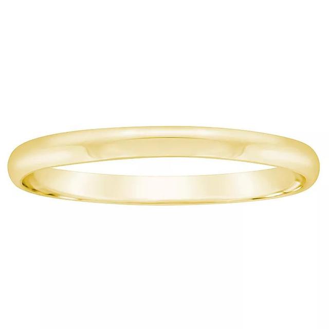 Alyson Layne Mens 2 mm Half Round Wedding Band 14k Gold Product Image