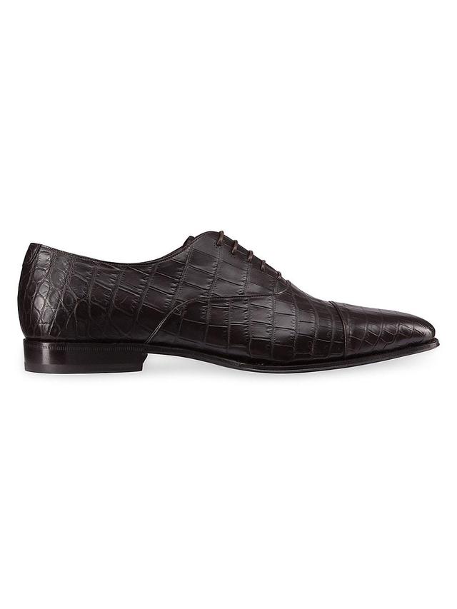 Mens Matted Crocodile Oxford Shoes Product Image