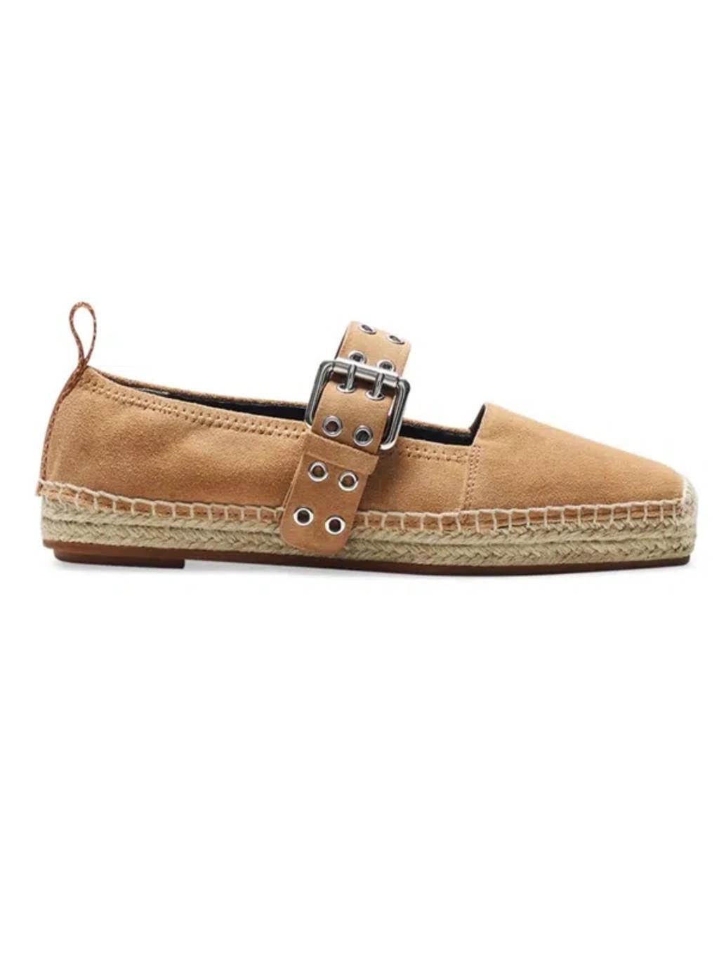 Tan Anteros Espadrilles In Oak Brown Suede Product Image