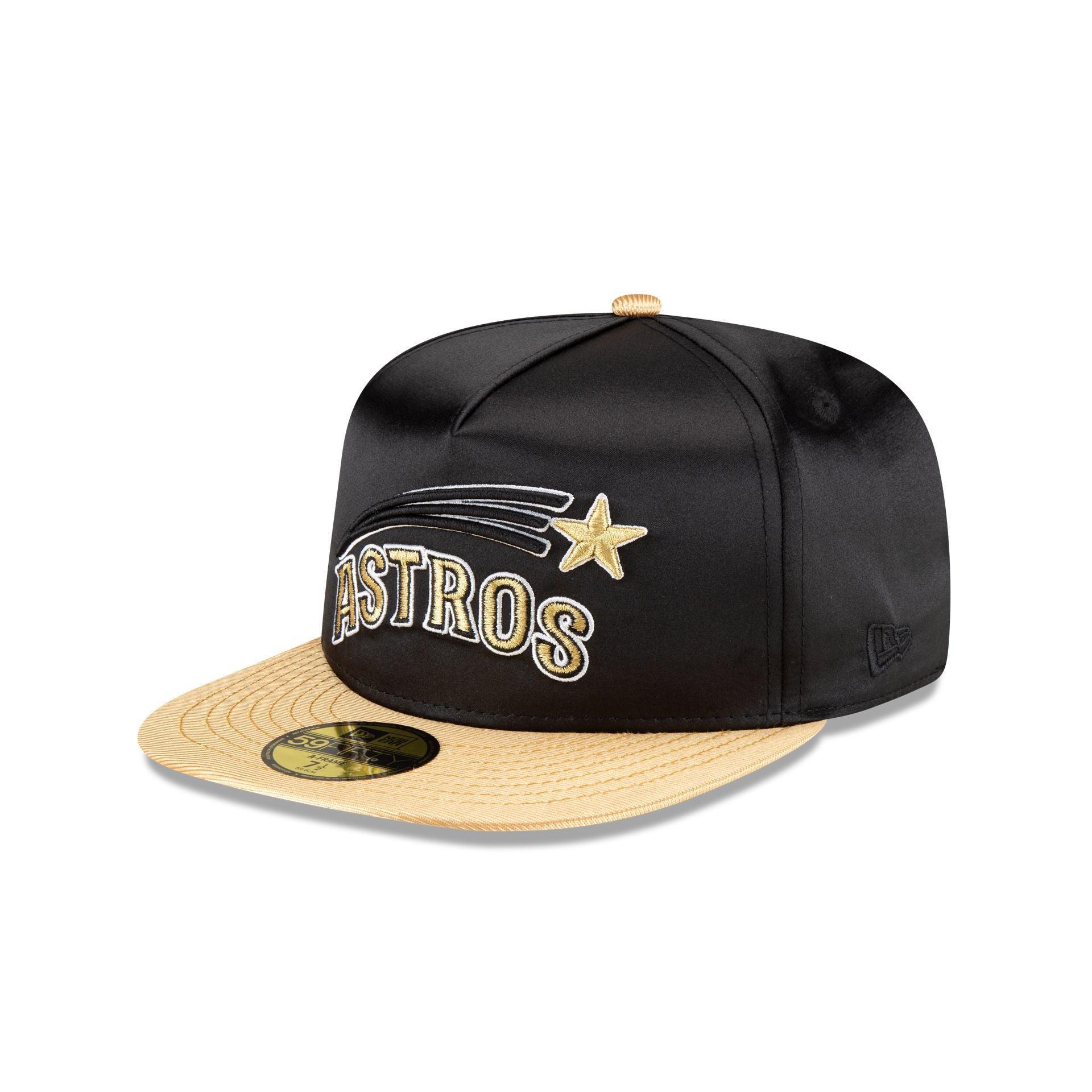 Houston Astros Metallic Gold 59FIFTY A-Frame Fitted Hat Male Product Image