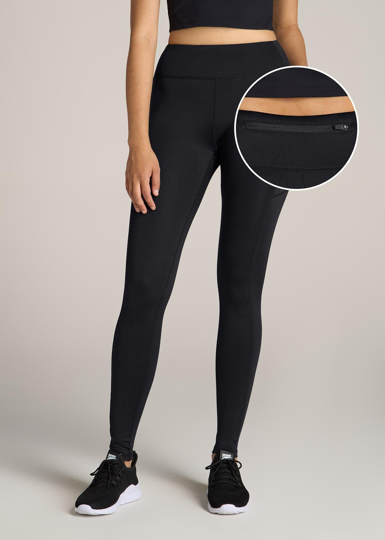 Women's Active Tall Leggings with Pockets in Black Female Product Image